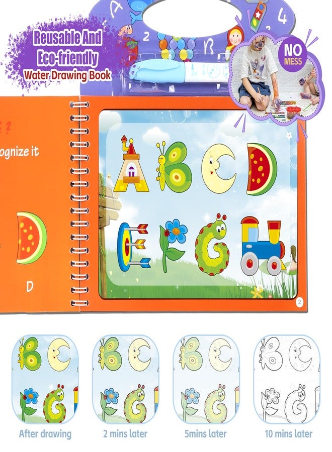 Tinytotem Reusable Cardboard Magical Water Books For 2 3 4 5 6 Years Kids With Doodle Pen Board Return Gift Coloring Children Toys Birthday Gifts Educational Toy Magic Painitng,Multicolor - Image 3